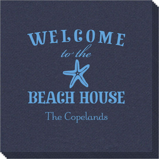 Welcome to the Beach House Linen Like Napkins